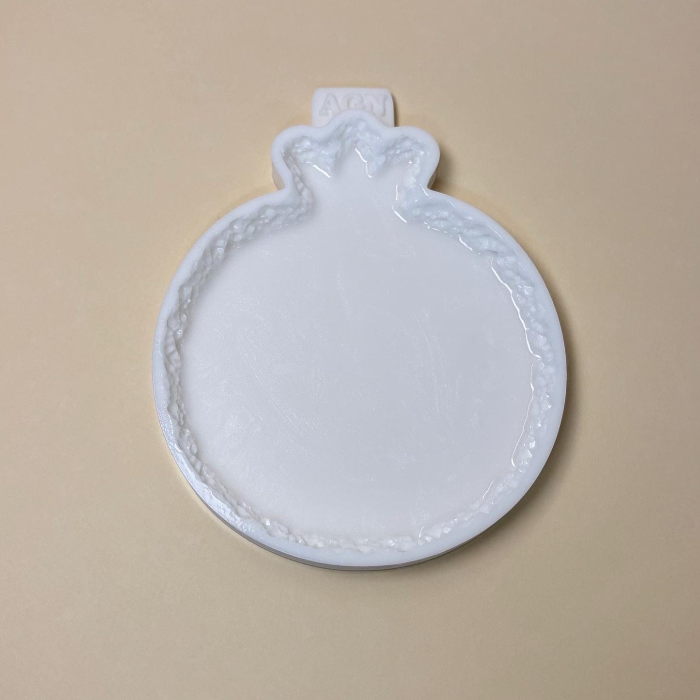 Silicone Mold for Resin /Textured Edge Pomegranate Coaster /Raw Edge Coaster