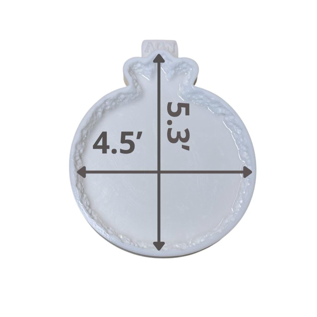 Silicone Mold for Resin  /Textured Edge Pomegranate Coaster /Raw Edge Coaster