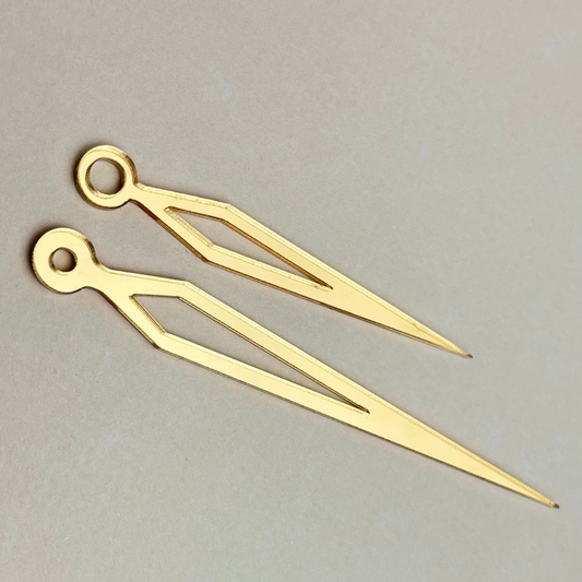 Mirror Acrylic Clock Hands - Modern Replacement Parts for DIY Wall Clock