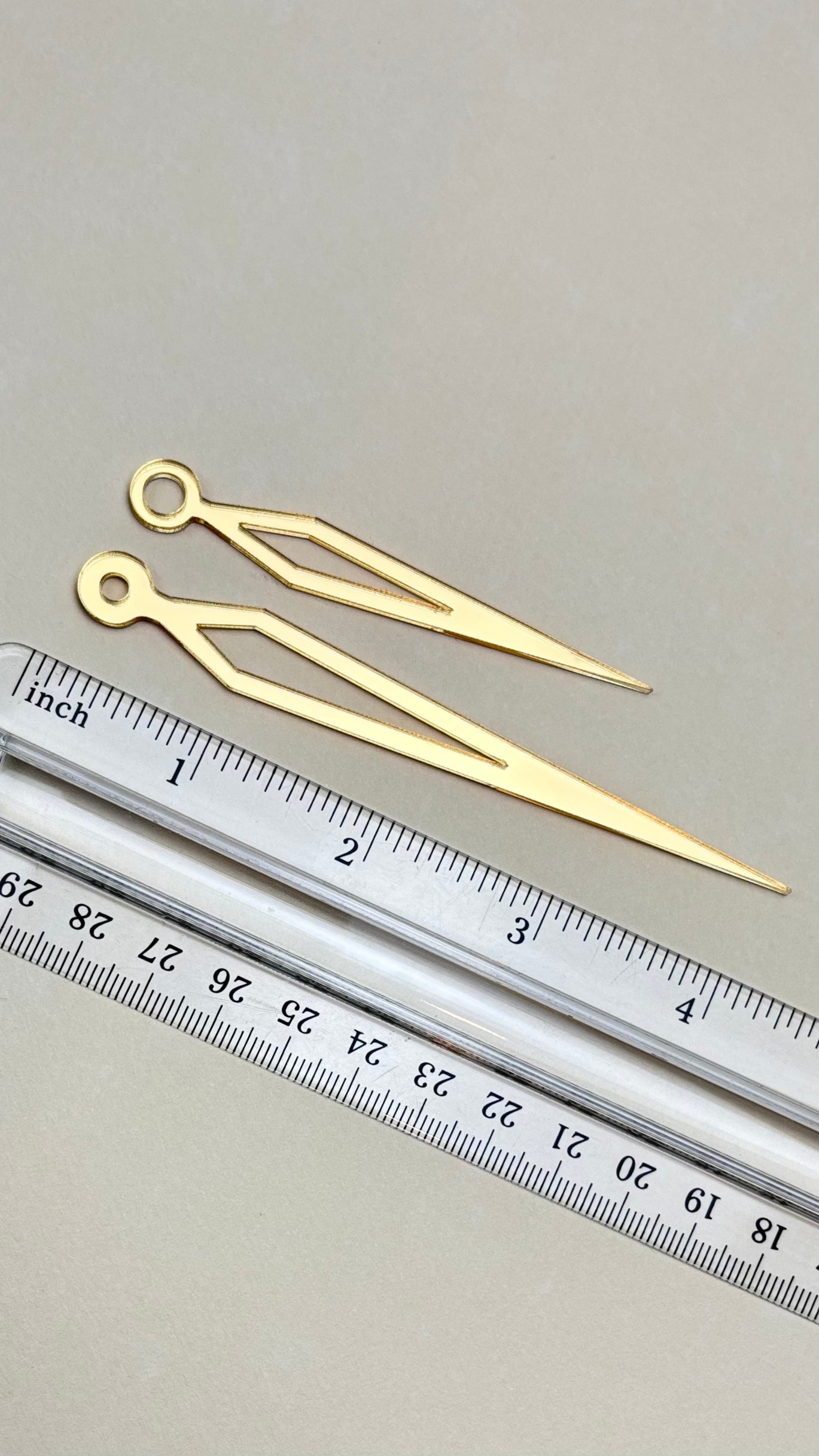 Mirror Acrylic Clock Hands - Modern Replacement Parts for DIY Wall Clock