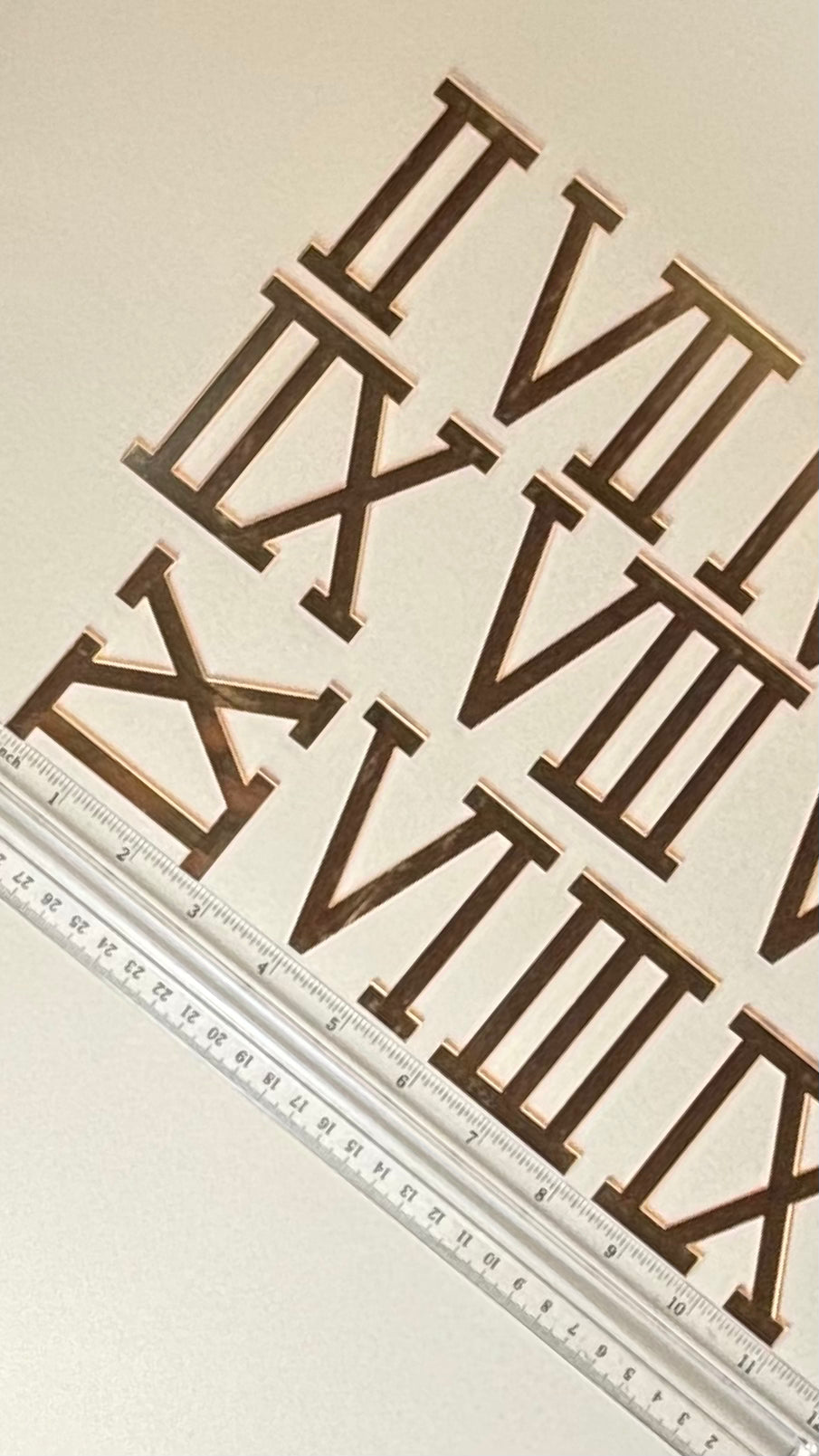 Mirrored Acrylic Roman Numerals - DIY Wall Clock Numerals (Full Set of 12 or 4 Pieces)